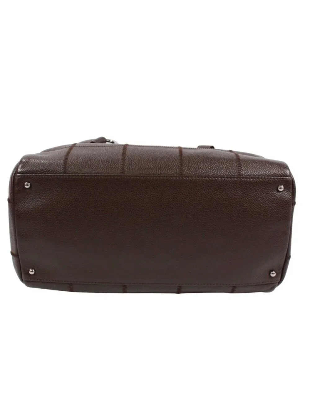 Chanel Choco Bar Mini Caviar Leather Dark Brown Boston Bag Silver